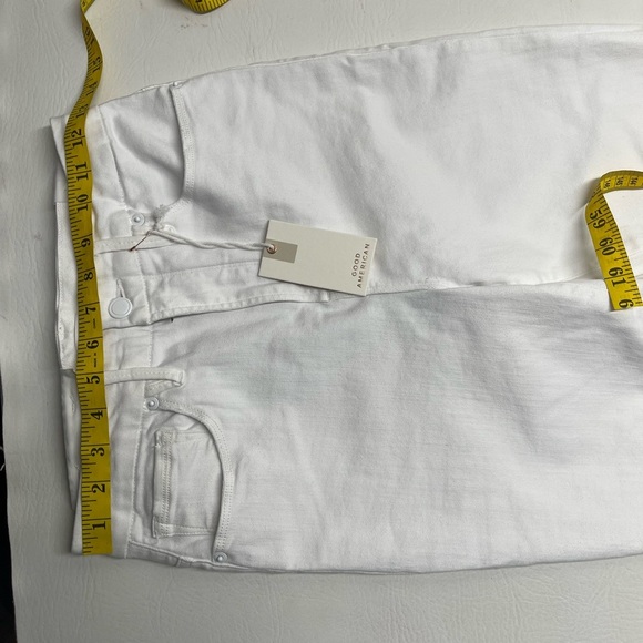 Good American white good Waist crop denim pants nwt size 8/29 - Picture 10 of 10
